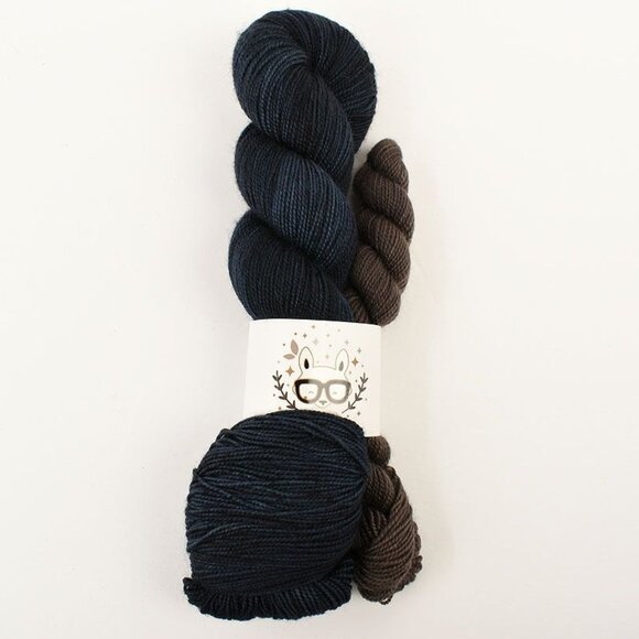 Les Garçons BFL Sock Yarn Set SW BFL Wool Nylon The Butler & Cheryls Coal Grey - Picture 1 of 3